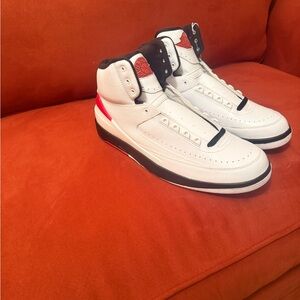 Nike Jordans White and Red High-Top